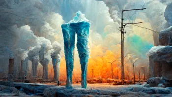 Frigid metal frosted legs global global warming the