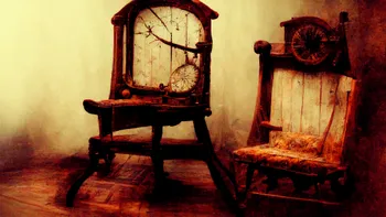 Tock-tock clicking rocking chair Creaky-empty