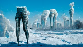 frigid/global warming Frigid metal frosted legs