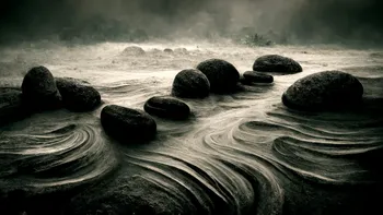 huddled/strange waves seeping up from stones