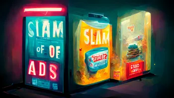 neon/slam of ads