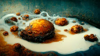 syrup/curdled milk melted butter water engorged on rust